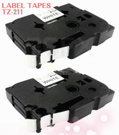 Broer Compatibele tz-211 p-Aanraking Zwarte op Witte Etiketband 6mm x 8m TZe-211
