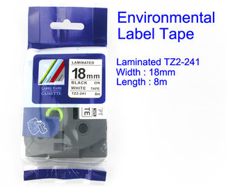 Gelamineerde Etiket en Lintbandzwarte op het Witte Milieumateriaal van TZ2-241