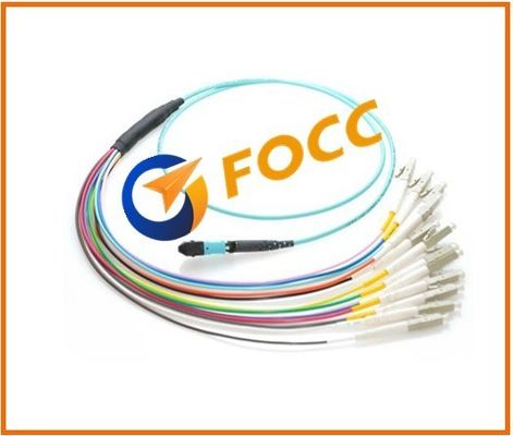 Optische OM4 MPO - van Multimode Vezel Optisch Kabel van LC het Flardkoord voor Telecommunicatieapparaat