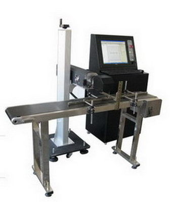 RF CO2 laser code printer voor datum codering in gebotteld water, drank, voedsel luchtkoeling