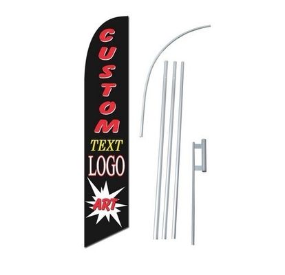Gepersonaliseerde van het de Hoogtestrand van Aluminiumpool 15FT de Vlagbanner voor Glasgrond, Swooper-Vlag