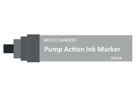 Navulbare Alcohol Gebaseerde de Inktmarkeerstift van de Pompactie met 7mm 12mm 15mm Beiteltipe