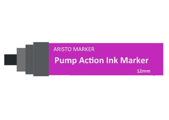 Navulbare Alcohol Gebaseerde de Inktmarkeerstift van de Pompactie met 7mm 12mm 15mm Beiteltipe