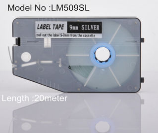 9mm de zilveren Band van de Etiketmaker 20M commercieel voor kabelidentificatie